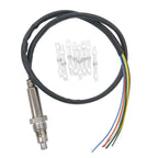 OEM oxygen sensor with multicolor wiring harness and clear heat shrink connectors