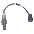 OEM oxygen sensor with black wiring harness and six-pin electrical connector for automotive emissions control