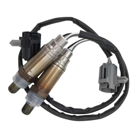 Pair of OEM-quality automotive oxygen sensors with wiring harness and connectors