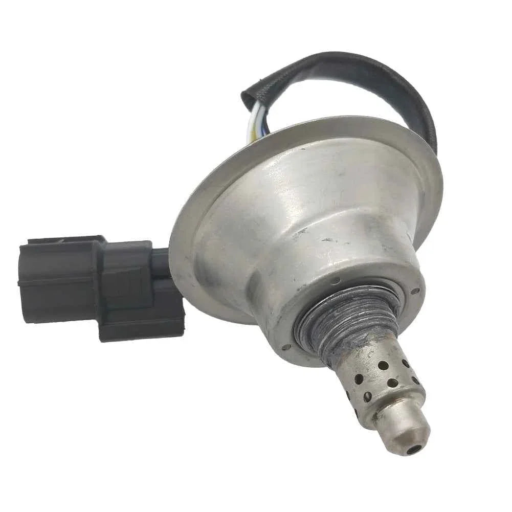 OEM-quality automotive oxygen sensor with metal body and black electrical connector