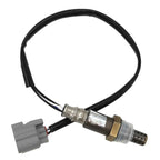 OEM-style automotive oxygen sensor with wiring harness and gray connector on white background