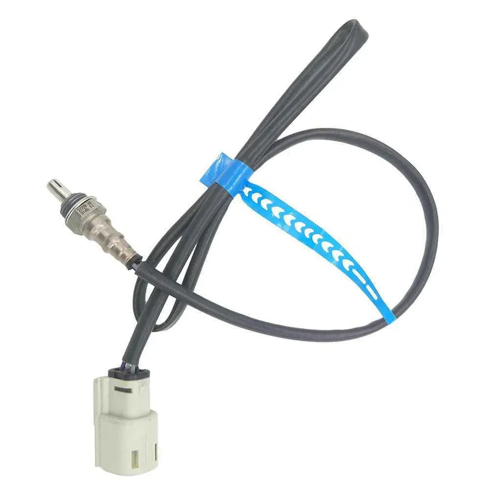 OEM oxygen sensor with black cable and white connector for automotive engine management