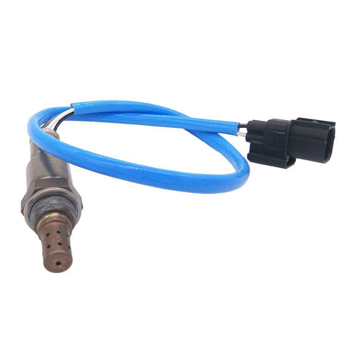 OEM oxygen sensor with blue wiring harness and black connector plug for vehicle emissions control
