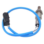OEM-quality automotive oxygen sensor with blue protective sleeve and black connector cable