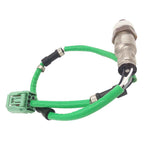 OEM-quality automotive oxygen sensor with green wire harness and connector for vehicle exhaust monitoring