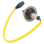 OEM-quality automotive oxygen sensor with yellow wiring and black connector for vehicle exhaust systems