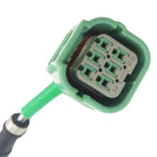 Close-up of green automotive oxygen sensor connector with six-pin plug from Automotive-leader Store