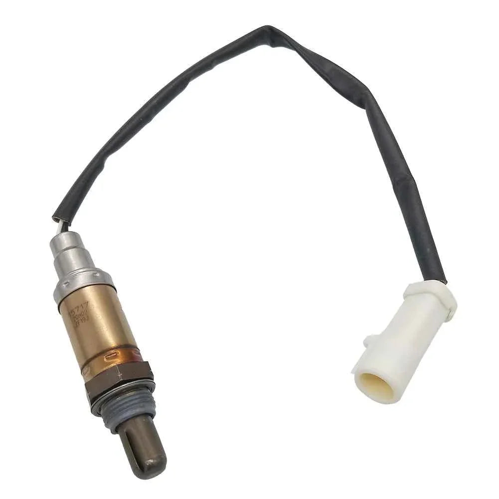 OEM-quality automotive oxygen sensor with wiring harness and white connector for engine emissions