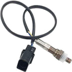 Automotive oxygen sensor with black connector and cable for engine emission control