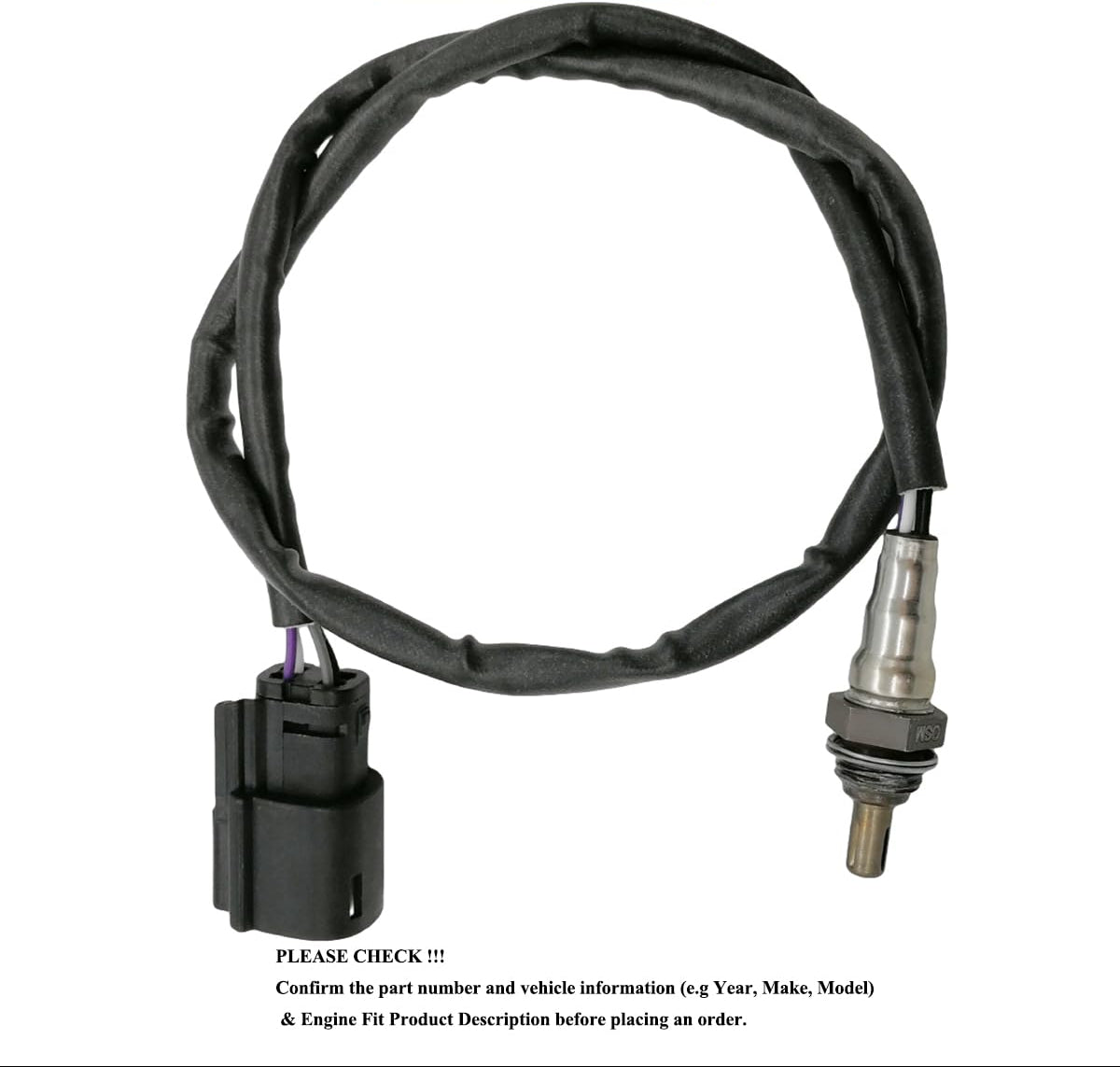 2Pcs 32700026 32700006 Upstream Downstream Oxygen O2 Sensor for Sportster 883 Super Low, Iron, for Sportster 1200 Custom, Super Low, Forty-Eight, Seventy-Two Front & Rear Sensor