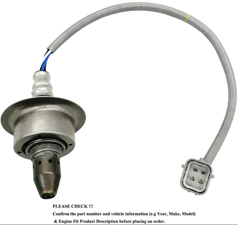 OEM-quality automotive oxygen sensor with connector and protective braided wire harness