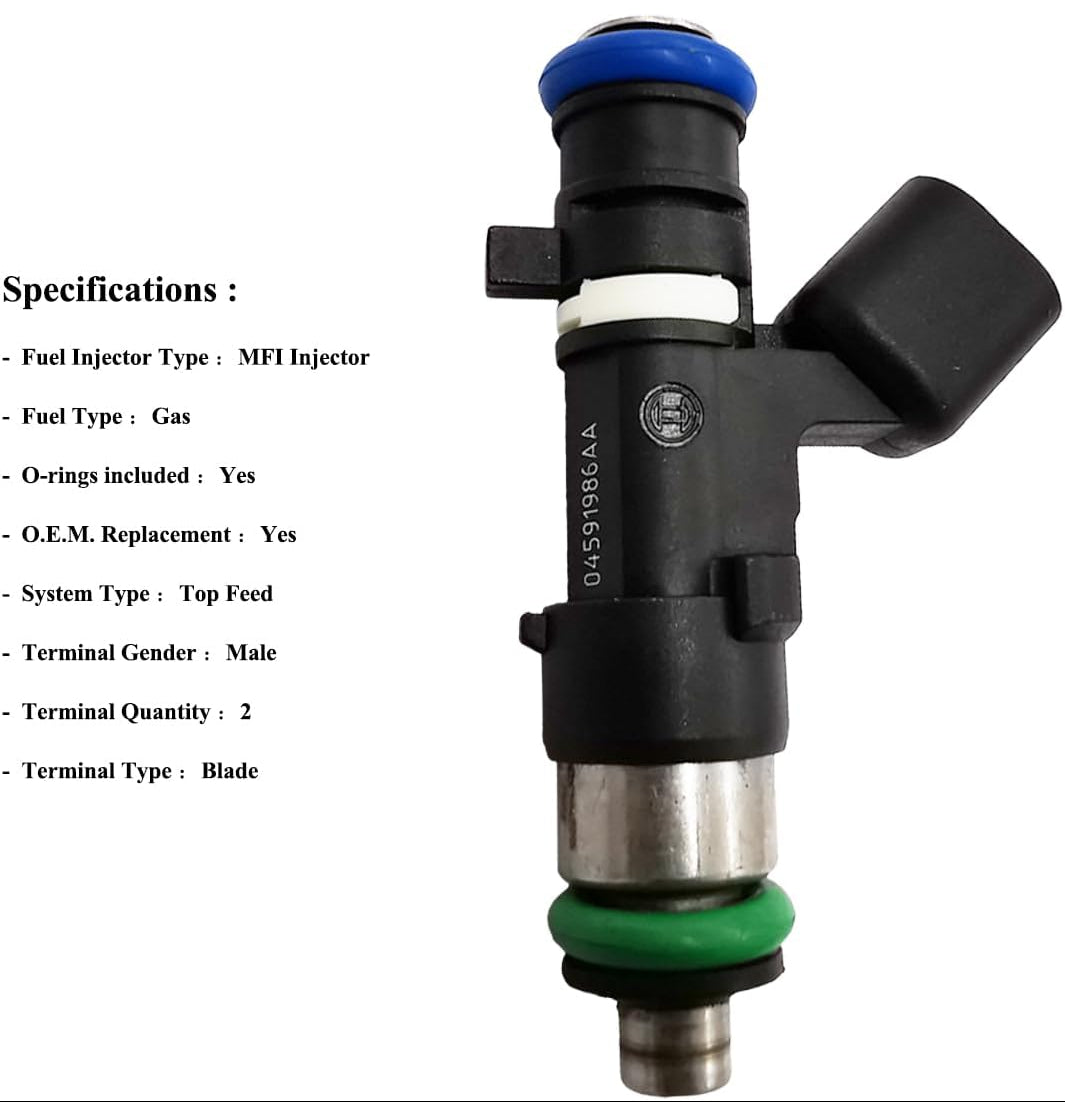 6Pcs 0280158028 FJ612 Fuel Injectors Dodge Charger 3.5L