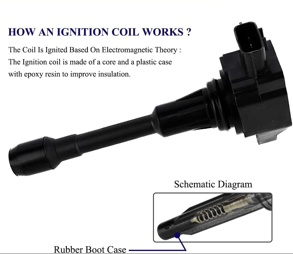 Suitable for 4Pcs Ignition Coil Pack for Nissan Altima Rogue Sentra 1.8L 2.5L | UF719