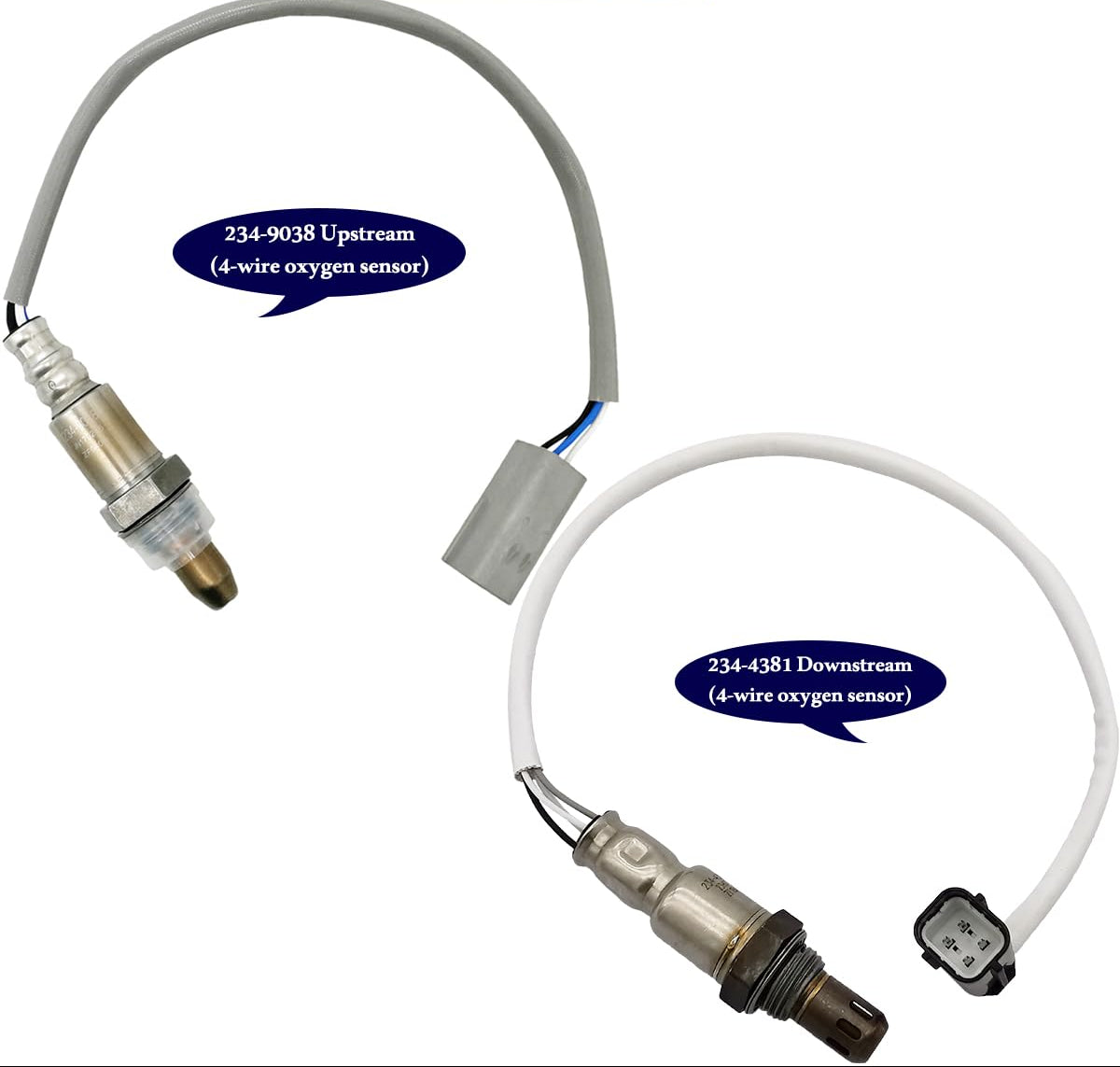 2Pcs 234-9038 234-4381 Upstream Downstream Oxygen O2 Sensor for Nissan Altima L4-2.5L 3.5L 2008 2009 2010, for Nissan Maxima V6-3.5L 2009 22693-1AA0A 22690-ED000