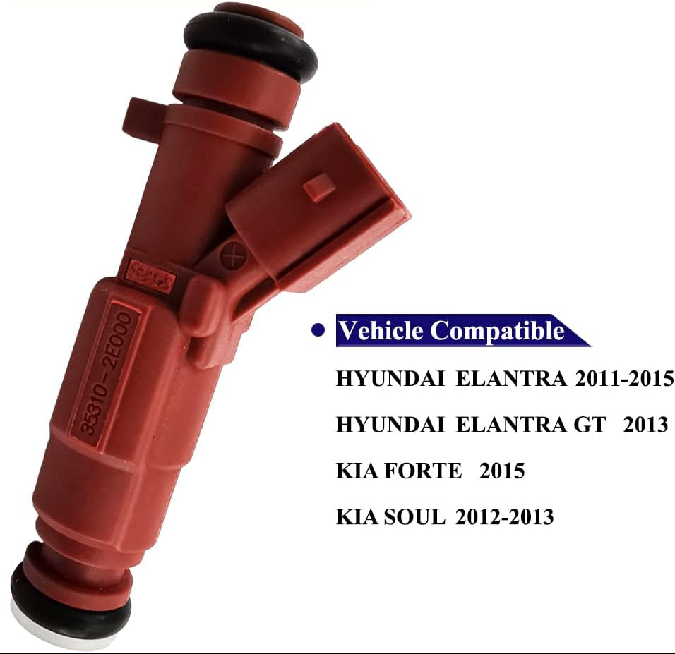 4Pcs Fuel Injector Set for Hyundai Elantra Kia Forte Soul 1.8L | 35310-2E000, FJ1182