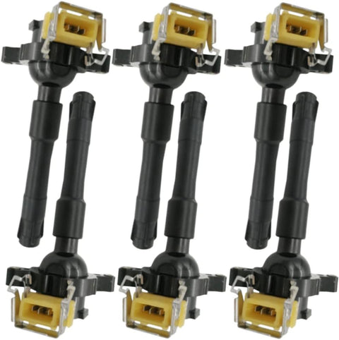 Suitable for 6Pcs Ignition Coils for BMW X5 Z3 2.5L-3.0L | C1239/ UF-300 /UF-354