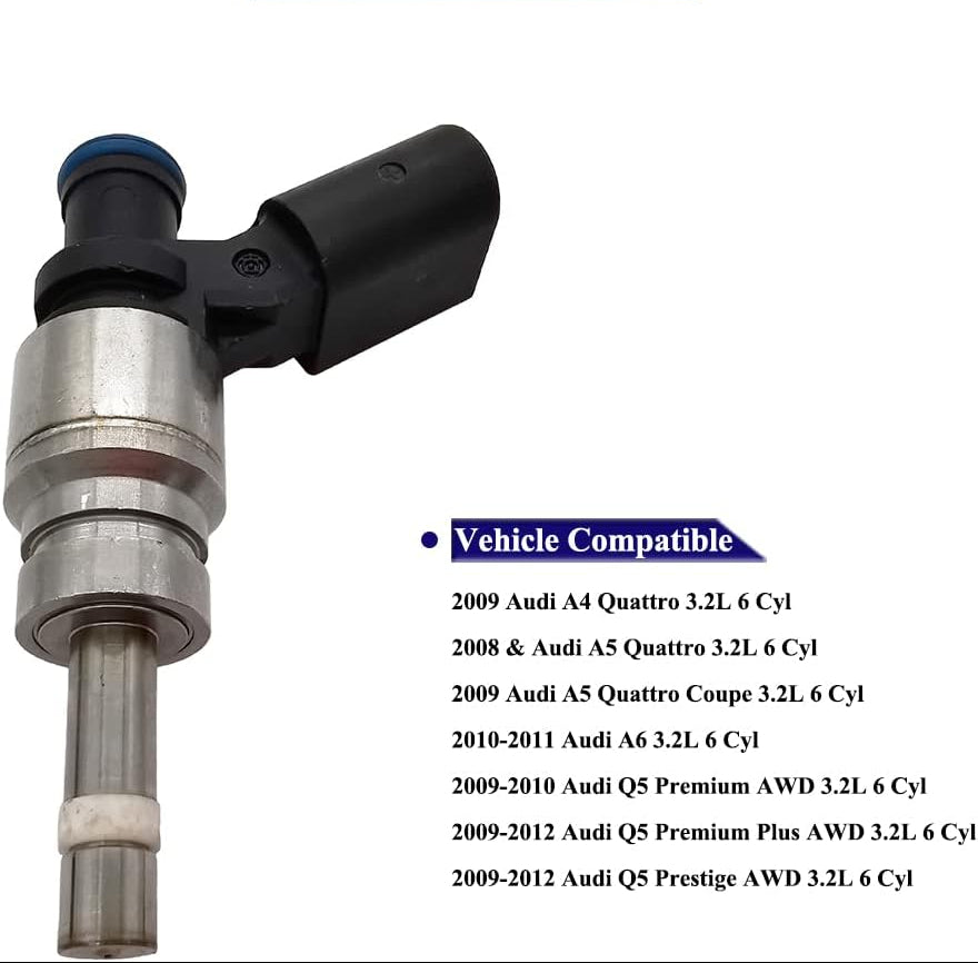 Fuel Injector for Audi A4 A5 A6 Q5 3.2L V6 (2008-2012) - 06E906036F FIJ0035