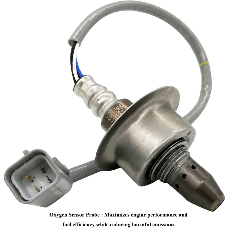 OEM oxygen sensor probe with electrical connector, designed for vehicle engine performance and emissions control