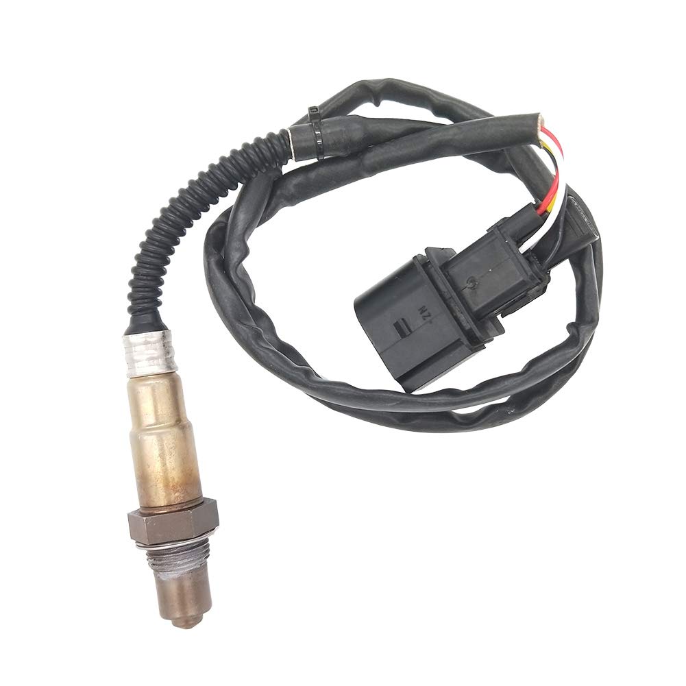 OEM automotive oxygen sensor with black wiring harness and connector for vehicles
