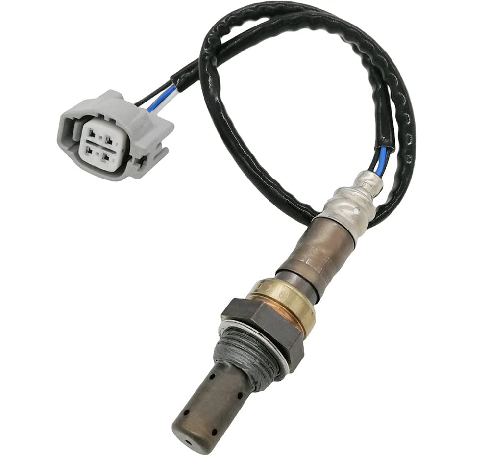 OEM oxygen sensor with wire harness and gray electrical connector for automotive emissions control