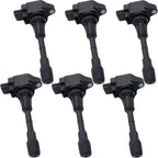 6Pcs Ignition Coil Pack for Nissan 370Z Infiniti G37 Q50 QX70 FX37 3.7L V6 | 22448-EY00A UF617