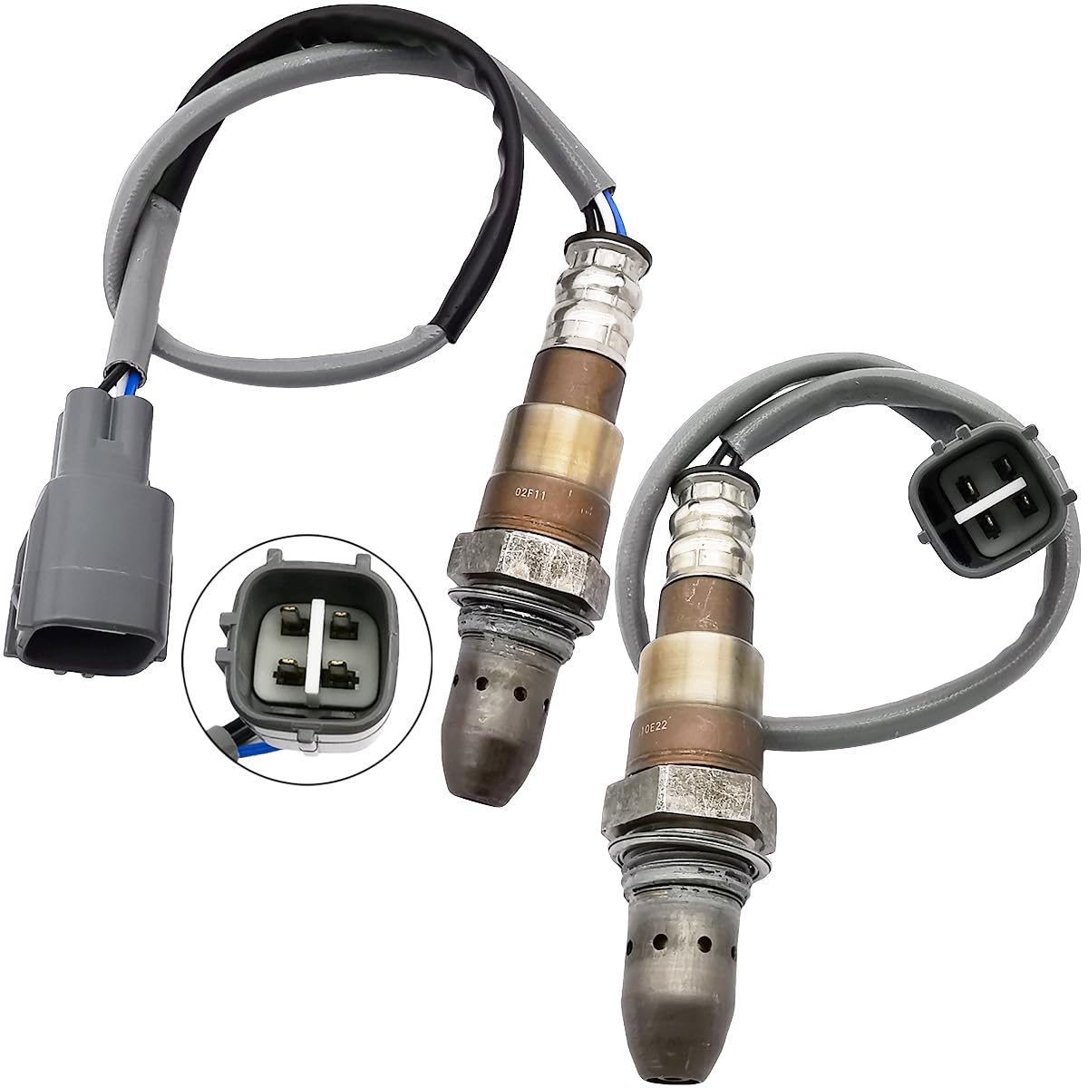 2Pcs Air Fuel Ratio & O2 Sensor for Toyota Highlander Sienna Lexus RX350 V6|234-9158 234-9161