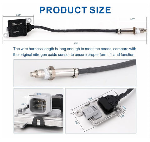 Suitable for 2Pcs NOx Sensor Set for Freightliner Cascadia Western Star DD13 DD15 Engine | A0101532228 A0101532328