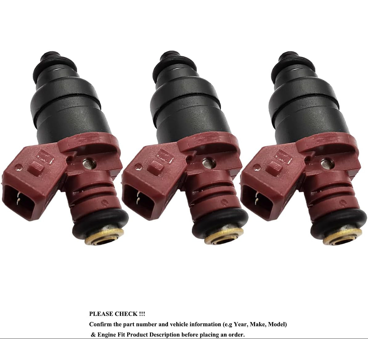 3Pcs Fuel Injector Set for John Deere Gator 825i UTV 3-Cylinder - 5WY2404A MIA11720