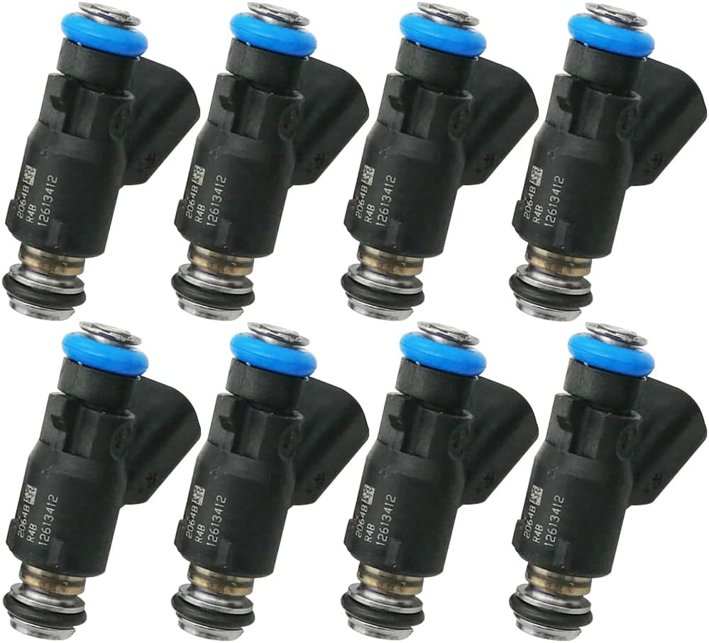 8Pcs FJ1089 12613412 Fuel Injectors Nozzles 4 Holes Engine for 2010-2013 Chevrolet Silverado 1500 2500 HD Cadillac Escalade 6.0 vortec V8 Engine