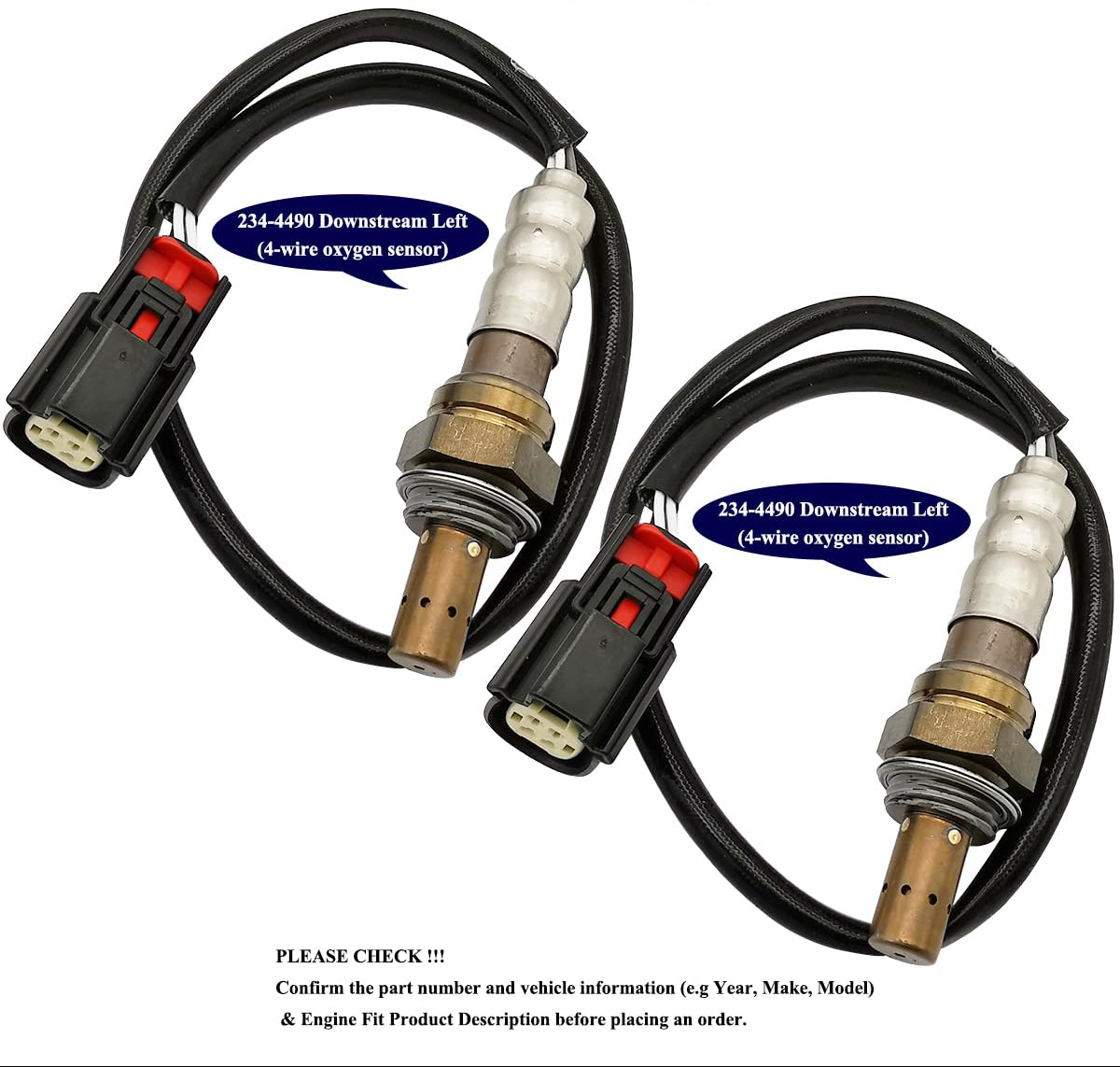 4Pcs Air Fuel Ratio & O2 Sensor Set for Ford F-150 Explorer Escape V6 (2011-2015) | 234-5038 234-4490
