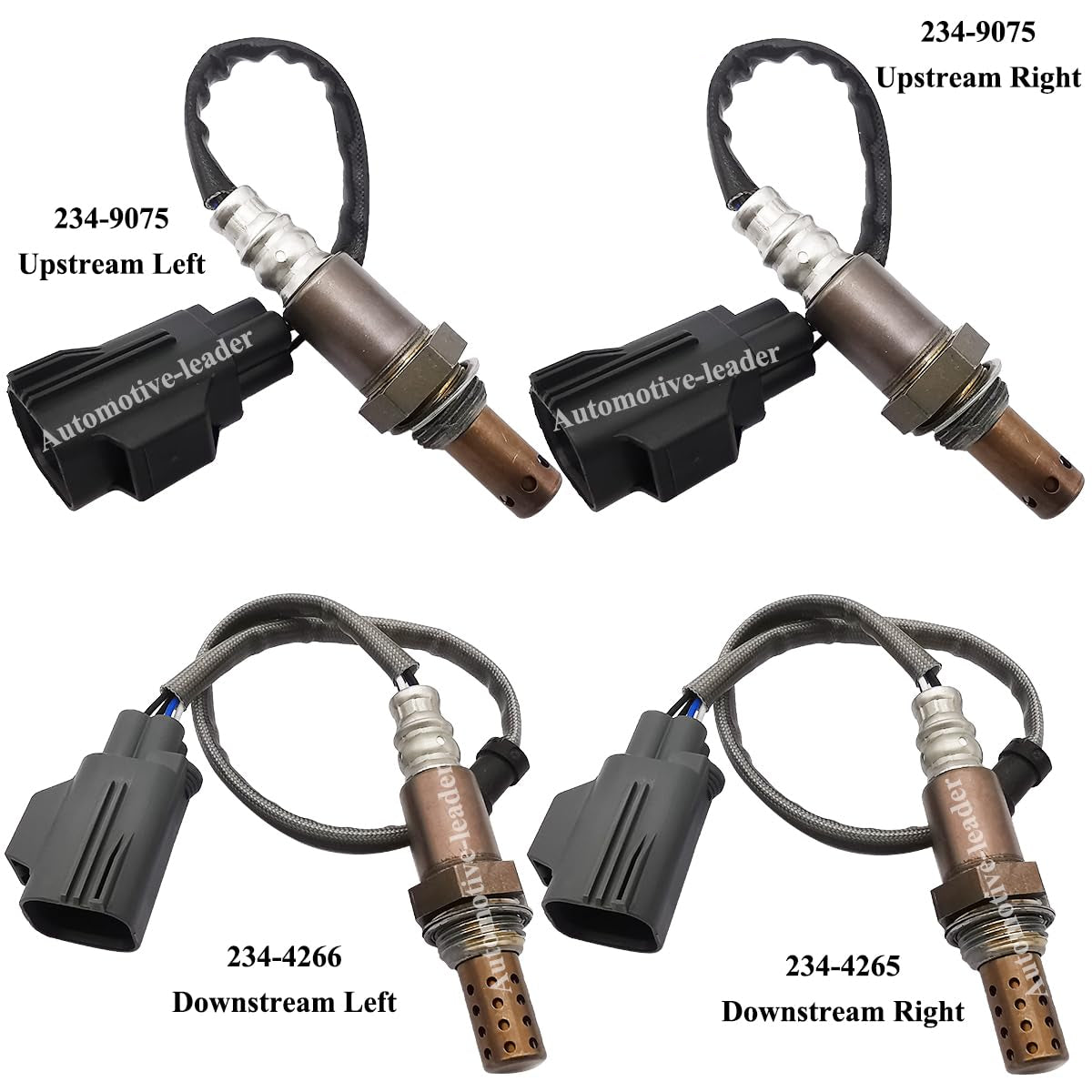 4Pcs Oxygen Sensor for Land Rover LR3 Range Rover Sport 4.0L 4.4L (2005-2009) | 2 * 234-9075 234-4265 234-4266