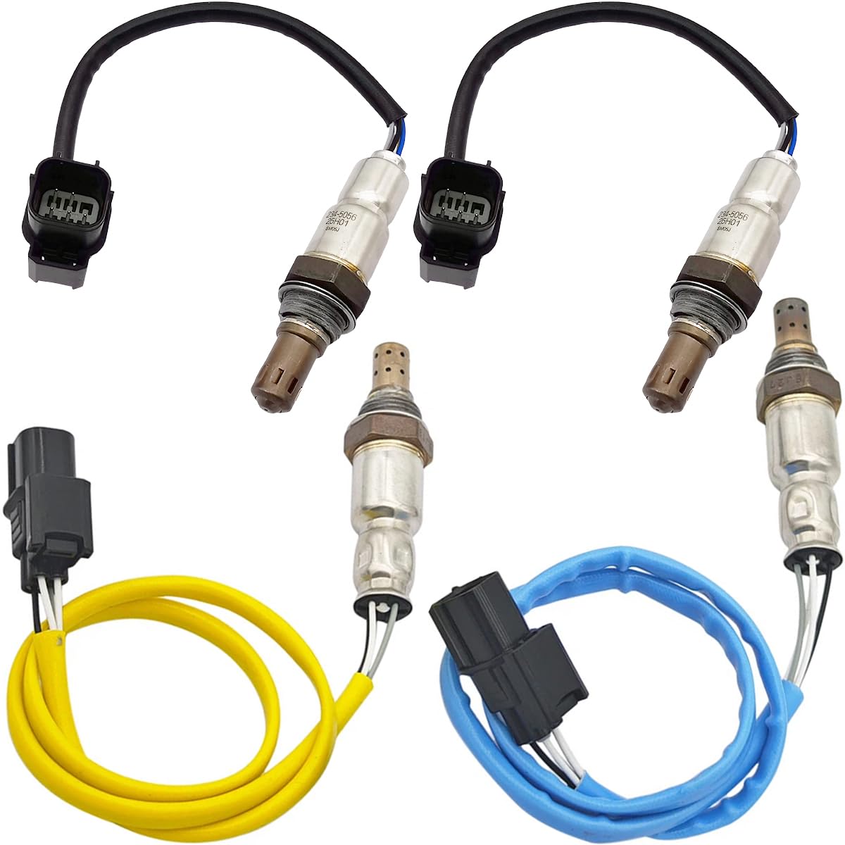 4Pcs O2 Sensor Set for Honda Pilot Ridgeline 3.5L (2012-2015) - 2 * 234-5056 234-4461 234-4580