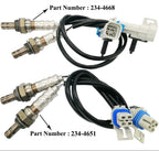 4Pcs 234-4668 234-4651 Upstream Downstream Oxygen O2 Sensor for Buic k Rainier, Chevro let Malibu Silverado SSR Trailblazer, Gmc Envoy Sierra, Isuzu Ascender, Pontia c G6