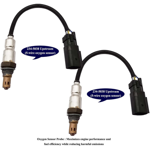 4Pcs Air Fuel Ratio & O2 Sensor for Ford Edge Explorer & Mazda CX-9 3.5L 3.7L V6 (2011-2015) | 234-5038 234-4489