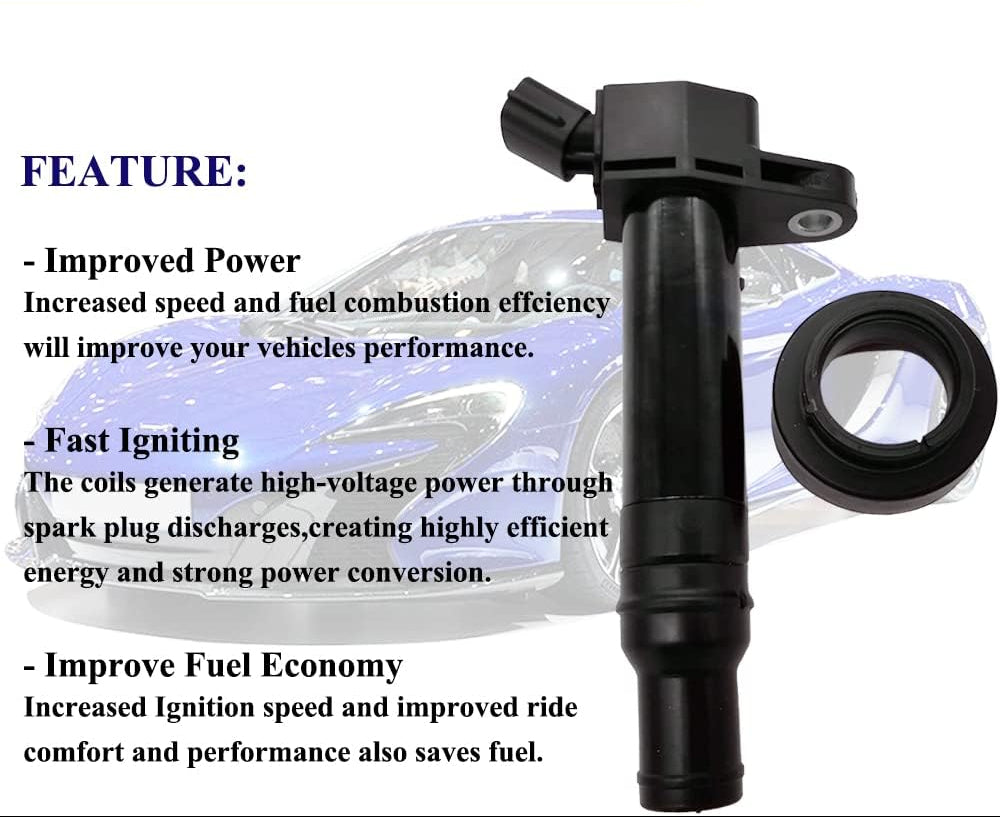 4Pcs Ignition Coil Set for Hyundai Accent Veloster Kia Rio Soul 1.6L - UF652 27301-2B100