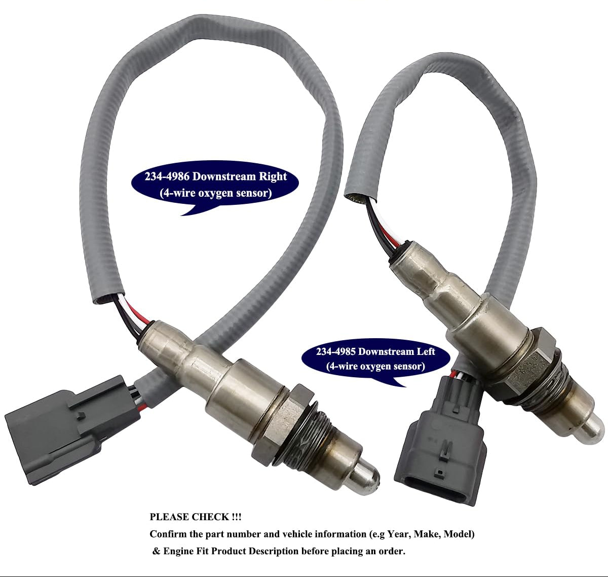 4Pcs O2 Sensor for Nissan Altima Maxima Pathfinder V6 (2015-2019) 2*234-9148 234-4985 234-4986