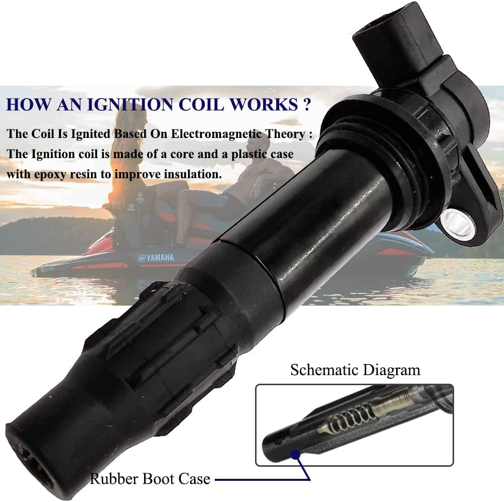 Suitable for 4Pcs Ignition Coil for Yamaha Waverunner FX1000 FX1100 AR210 SX210 | 6D3823100100