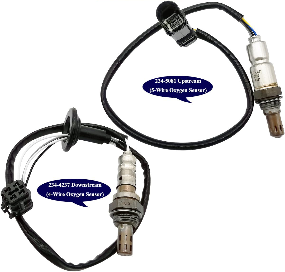 Suitable for 2Pcs Air Fuel Ratio & O2 Sensor for Hyundai Sonata 2.4L (2009-2010) | 234-5081 234-4237
