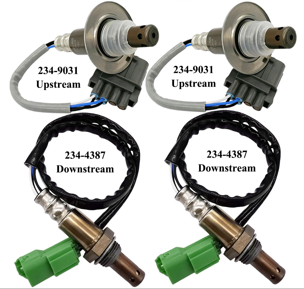 Suitable for 4Pcs Oxygen Sensor for Suzuki Grand Vitara 2.7L V6 (2007-2008) | 234-9031 234-4387