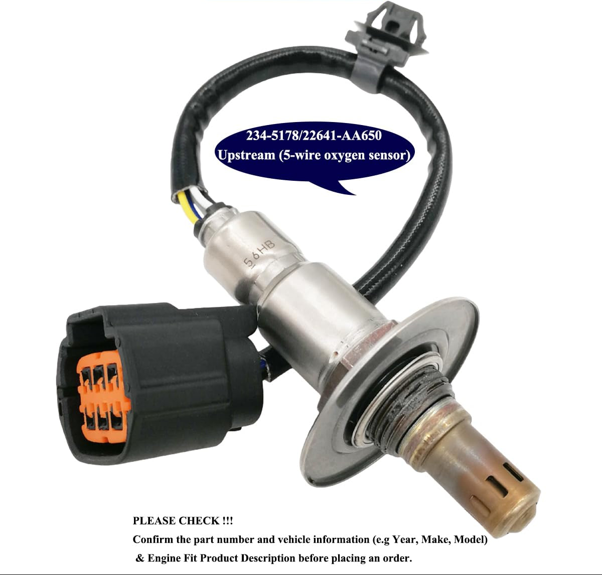 2Pcs 234-5178 234-4988 Upstream Downstream Oxygen O2 Sensor Replacement for 2014-2018 Subaru Forester 2.0L-H4, 2015-2018 Subaru WRX 2.0L-H4 22641-AA650 22690-AB010