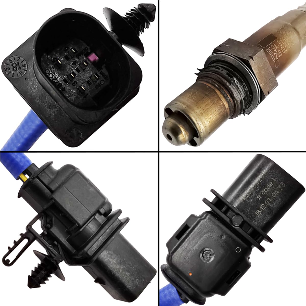 2Pcs Air Fuel Ratio & O2 Sensor for Ford Focus Fusion 1.6L 2.0L - 8F9Z-9F472-H CV6Z-9G444-A