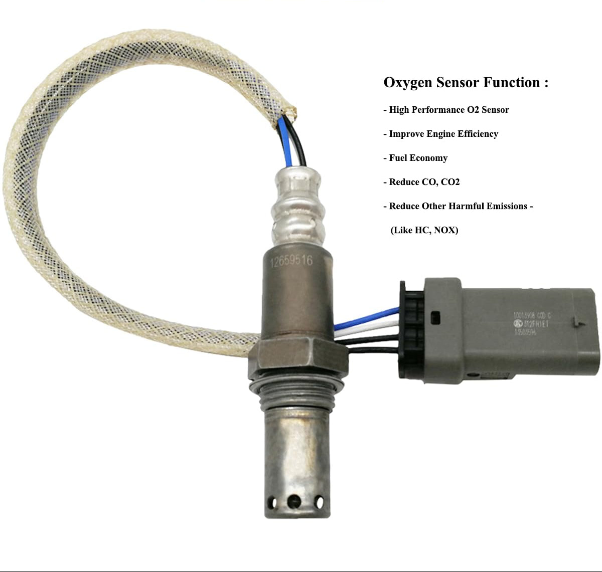 4-Wire Upstream O2 Sensor Oxygen Sensor Compatible for 2014 2015 2016 2017 Chevrolet Silverado 1500 Sierra 1500 4.3L Suburban Yukon Tahoe 5.3L Escalade 6.2L 12659516 12637679