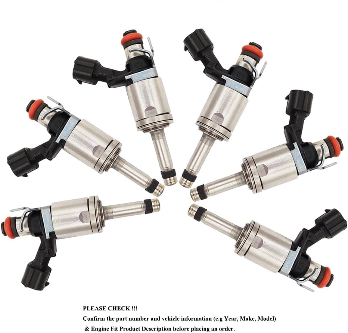 6Pcs BL3Z-9F593-A FJ1138 Fuel Injectors 6 Holes Disc Engine for 15-17 Expedition 2016 LOBO for 2015-2019 Transit 150 250 350 for Lincoln 2015-2017 Navigator 3.5L v6 BL3Z9F593A