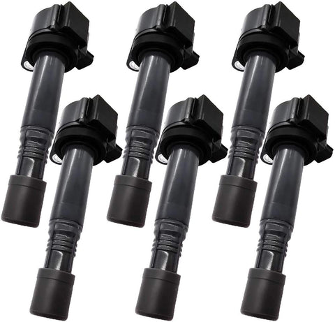 6Pcs 30520-5G0-A01 Direct Ignition Coil Packs Replacement for Acur-a MDX RDX RLX TLX Hond-a Accord Crosstour Odyssey Passport Pilot Ridgeline 305205G0A01 UF713 GN10733 36-8260 C872