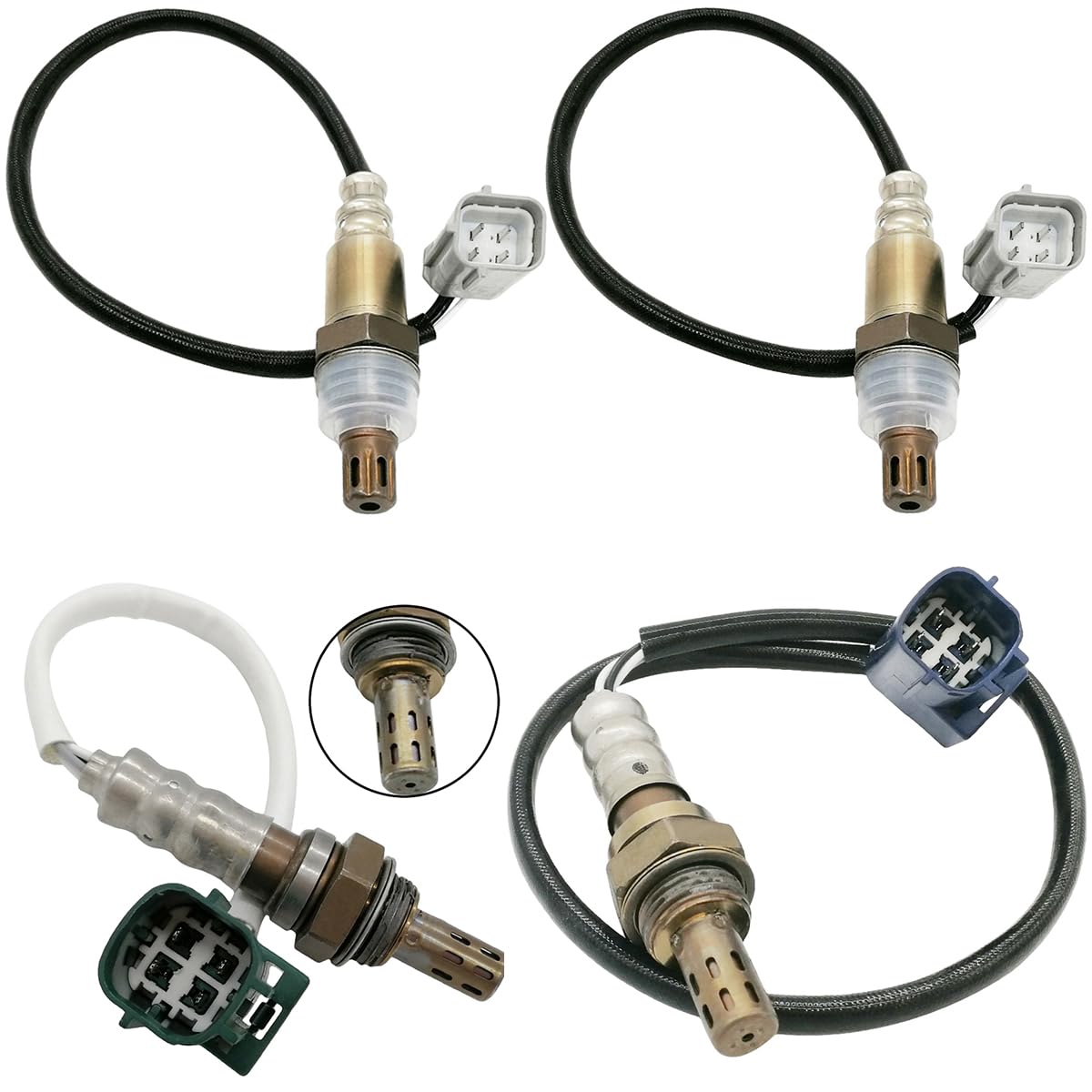 4Pcs Air Fuel Ratio & O2 Sensor Set for Nissan Pathfinder Frontier Xterra 4.0L (2007) | 234-9072 234-4297 234-4313