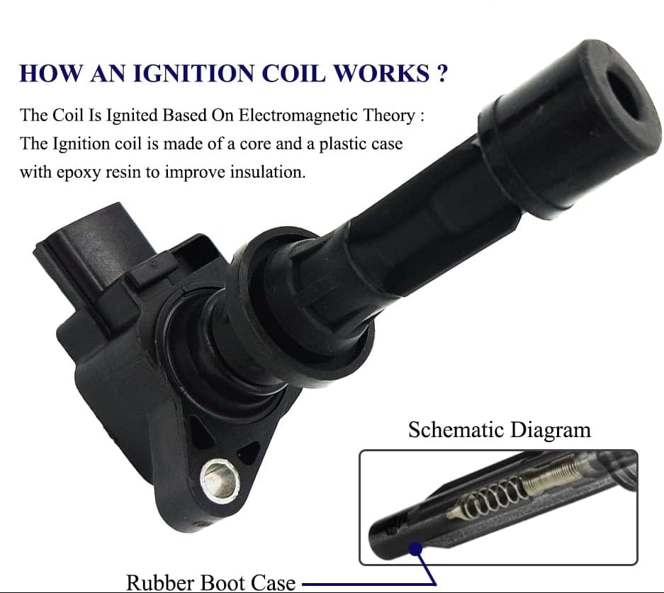 Suitable for 4Pcs Ignition Coil Set for Mazda 5 2.3L (2006-2008) | UF541,  LFB618100