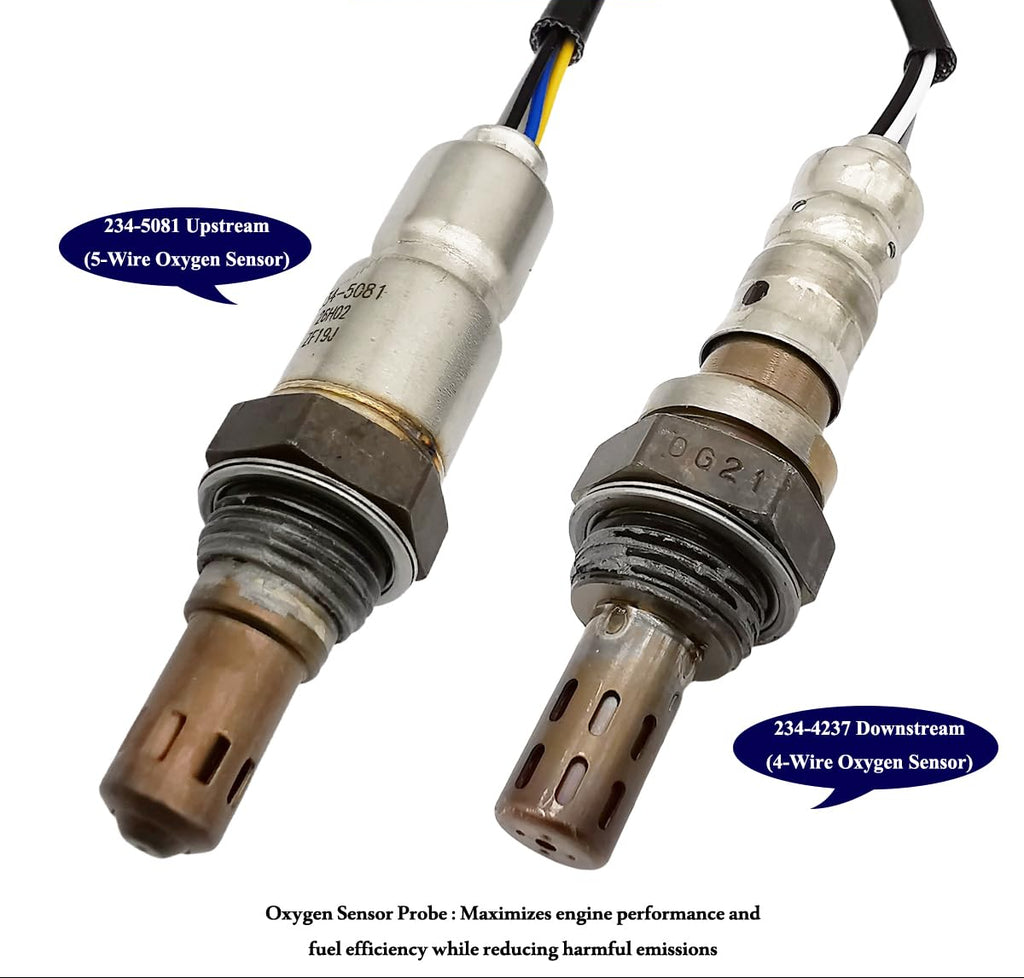 Suitable for 2Pcs Air Fuel Ratio & O2 Sensor for Hyundai Sonata 2.4L (2009-2010) | 234-5081 234-4237