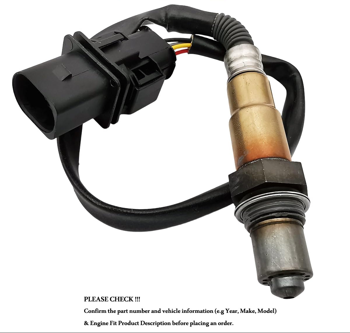 234-5125 Upstream Air Fuel Ratio Oxygen O2 Sensor for Audi A3 Q7 TT, Porsche Cayenne 08-10, Volkswagen Eos 07-08 R32 2008 Touareg 07-10 022906262CA, 1K0998262K, 2345149, 95560612830
