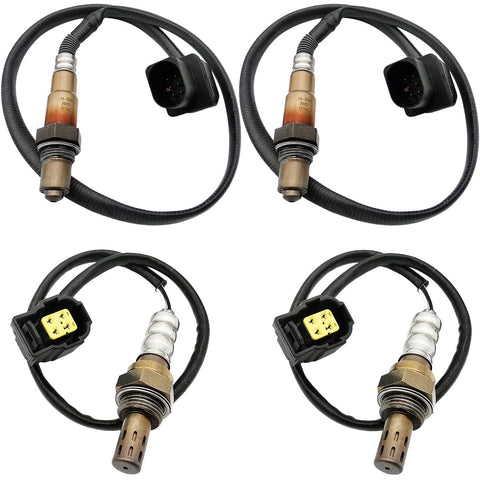 4Pcs Wideband A/F & O2 Sensor Set for Mercedes C300 E350 GLK350 3.5L V6 | 234-5065 234-4559
