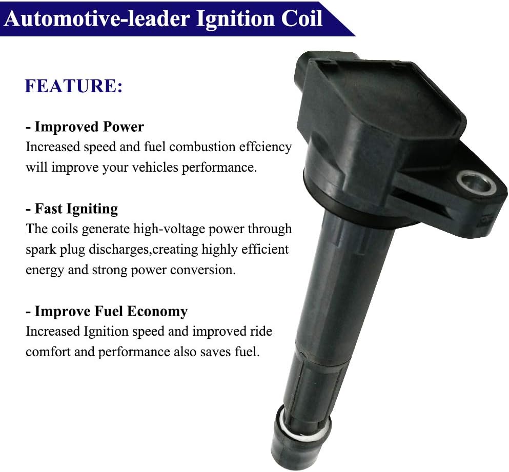4Pcs Ignition Coils for Acura RSX Honda Accord Civic CR-V Element 2.0L 2.4L (2002-2011) | 099700-070 30520-PNA-007